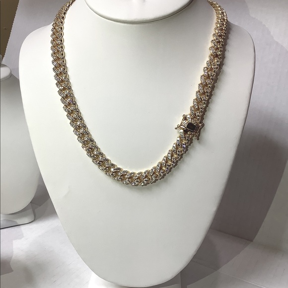 Stainless steel yg finish chain 10mm 20 inch